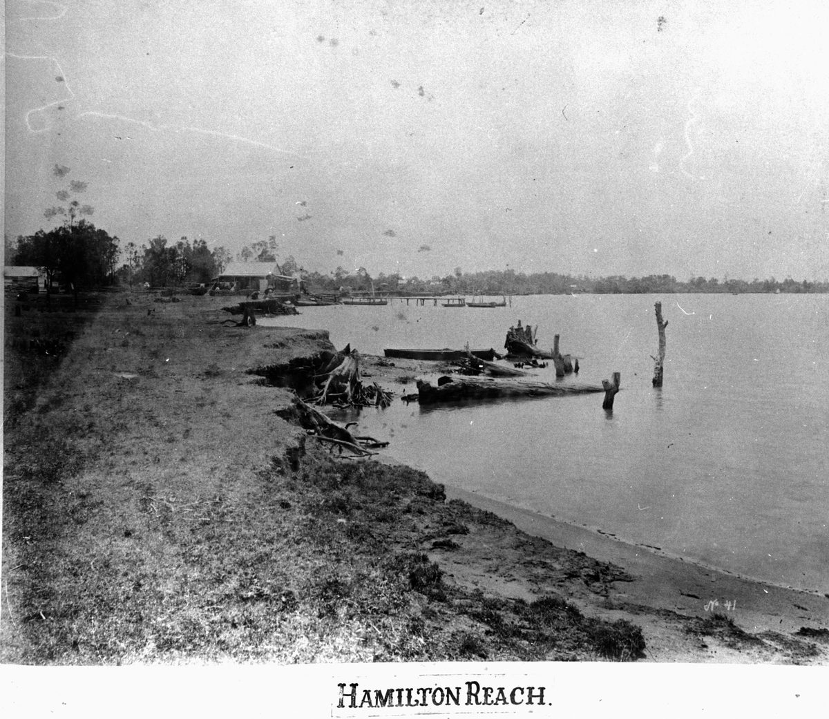 Hamilton riverbanks in 1889