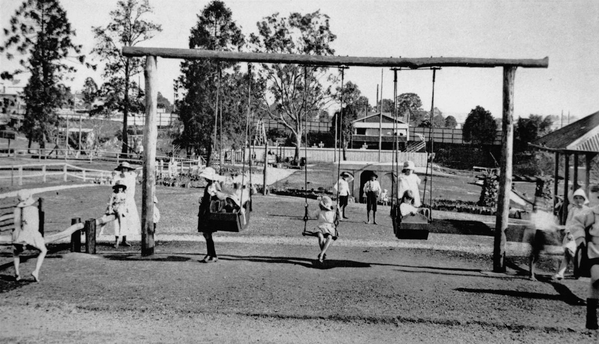 Children's playground at Ithaca, Red Hill, 1918