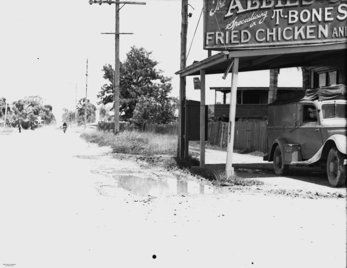 Food shop at Eagle Farm, Brisbane, 1944