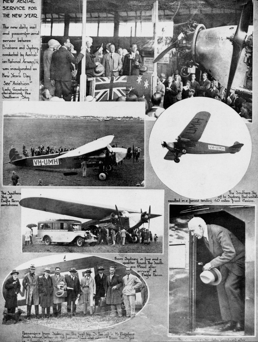 New aerial service for the New Year, 1930