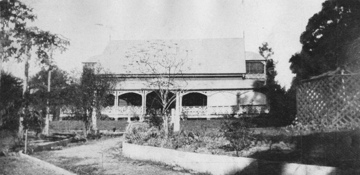 View from the front garden of The Oaks in West End, 1931