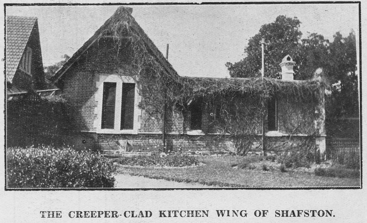 Side view of the Brisbane home, Shafston showing the kitchen wing of the house, Brisbane, 1930