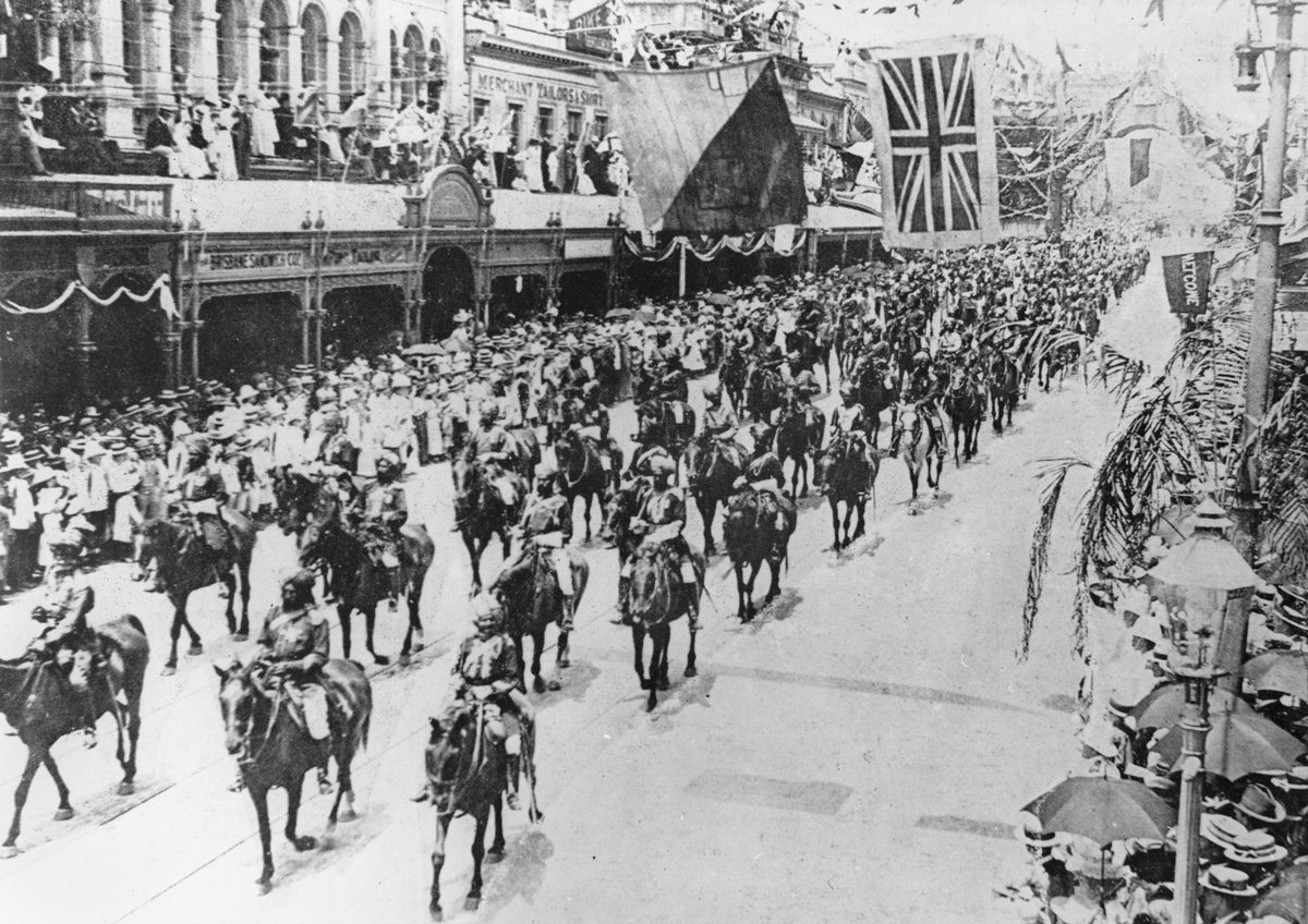 Australian Commonwealth celebrations procession, Brisbane, 1901