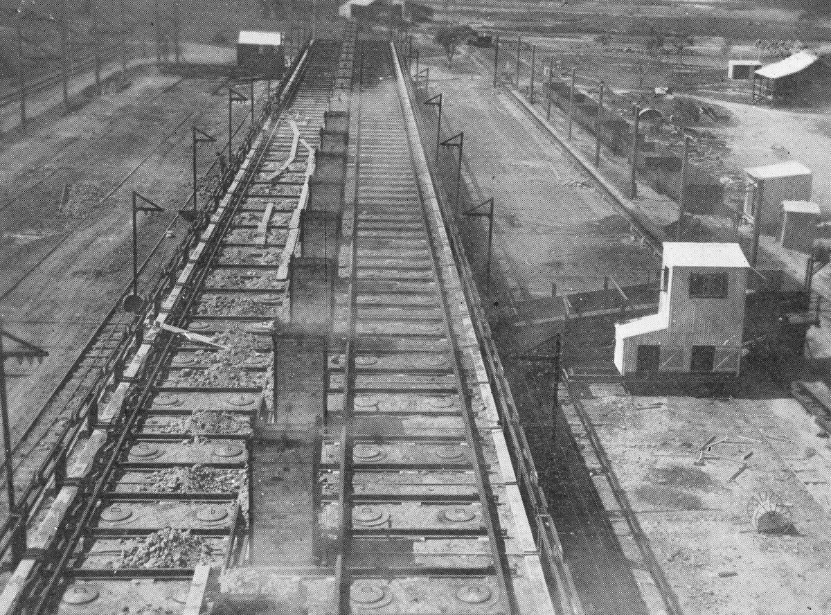 Looking down on the top of the coke ovens, Bowen, 1933