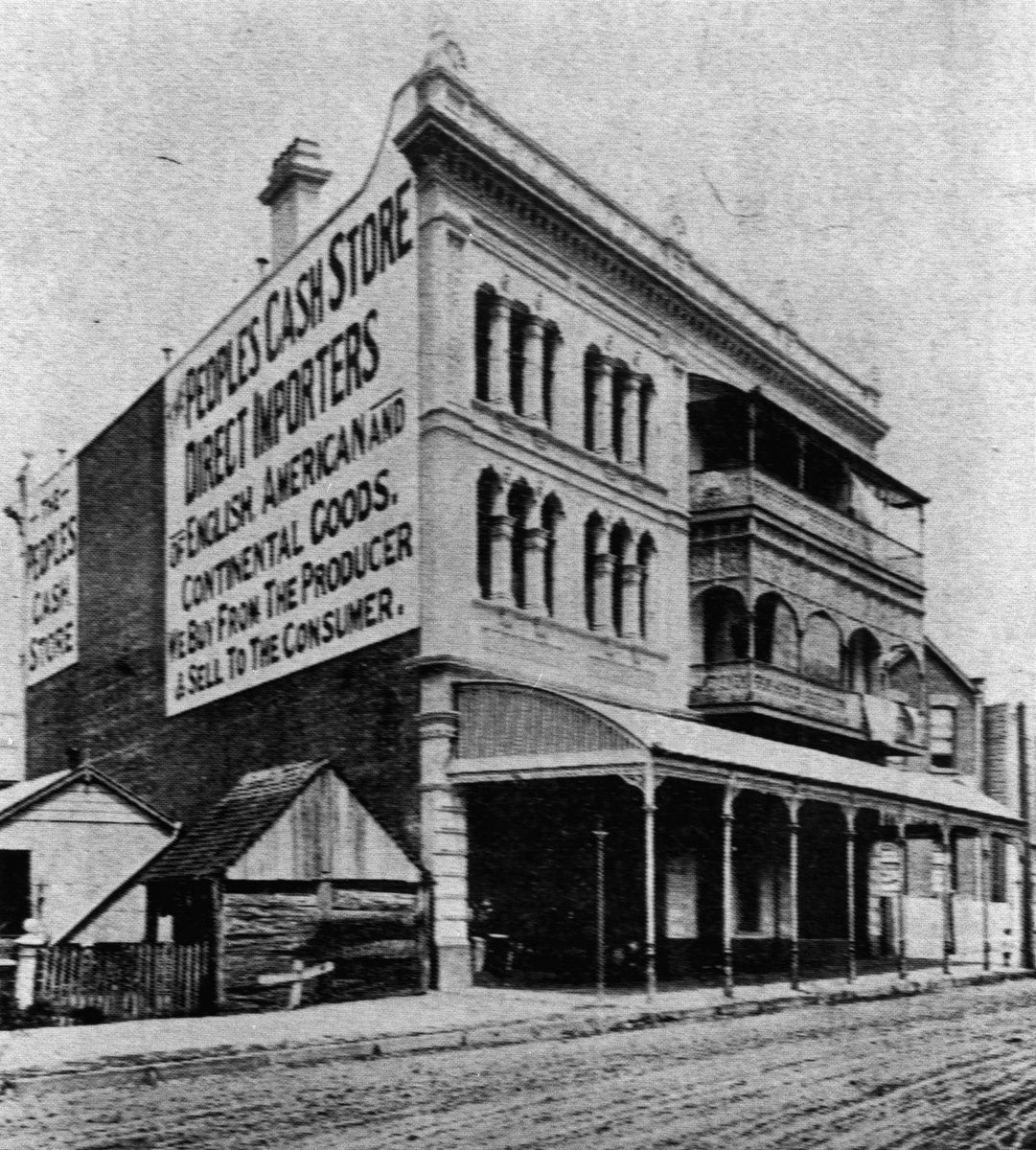 People's Cash Store at Fiveways, Wooloongabba, 1900