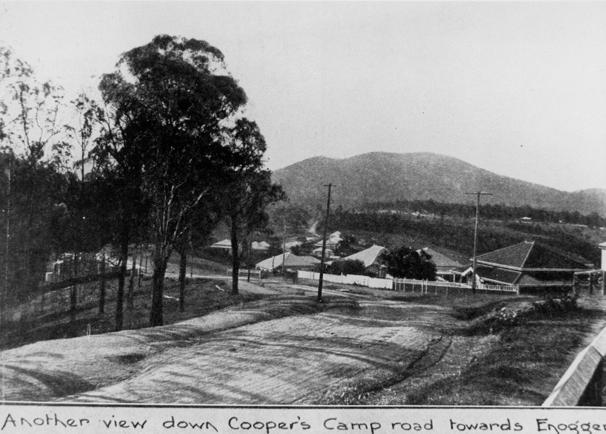 Cooper's Camp Road meandering towards Enoggera, 1921