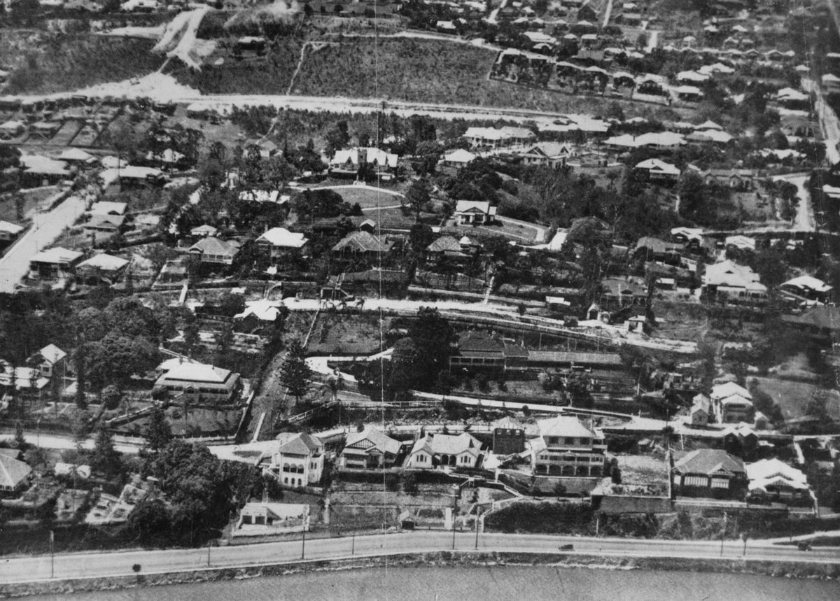Aerial photograph of the suburb of Hamilton, 1931