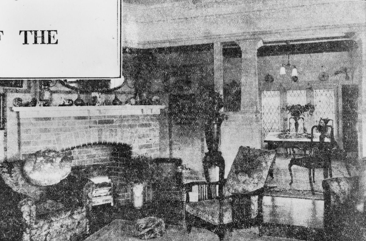 Interior of a sitting room at a home in Taringa, Brisbane, 1932