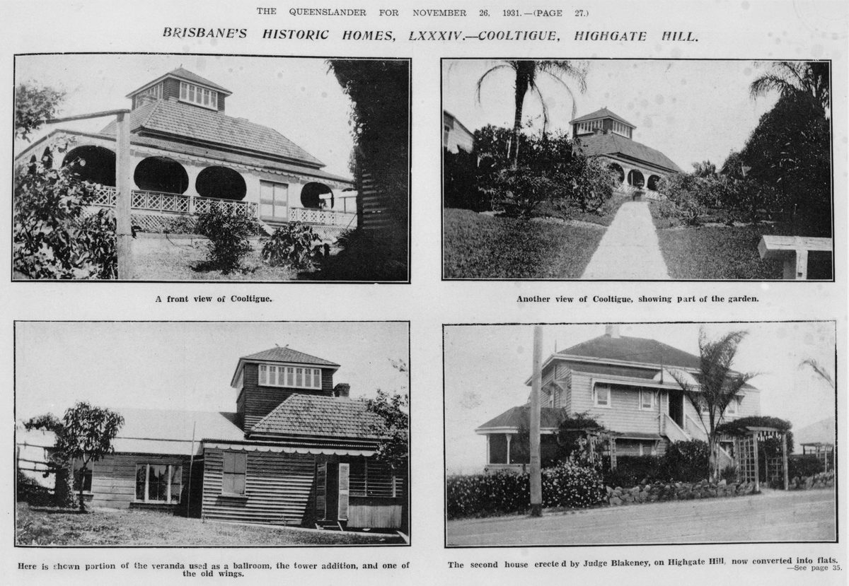 Different views of Cooltigue at Highgate Hill, 1931