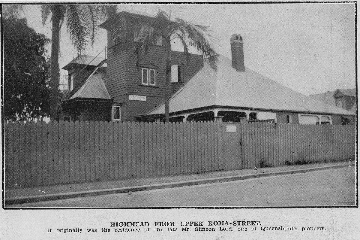Highmead, from Upper Roma Street, Brisbane, 1931