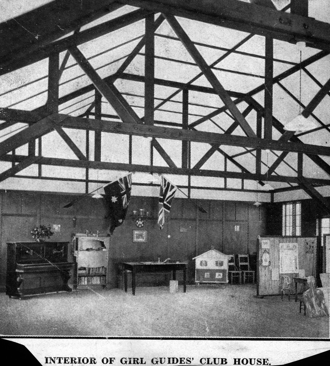 Interior of the new Girl Guides Club House in Clayfield, Brisbane, 1929