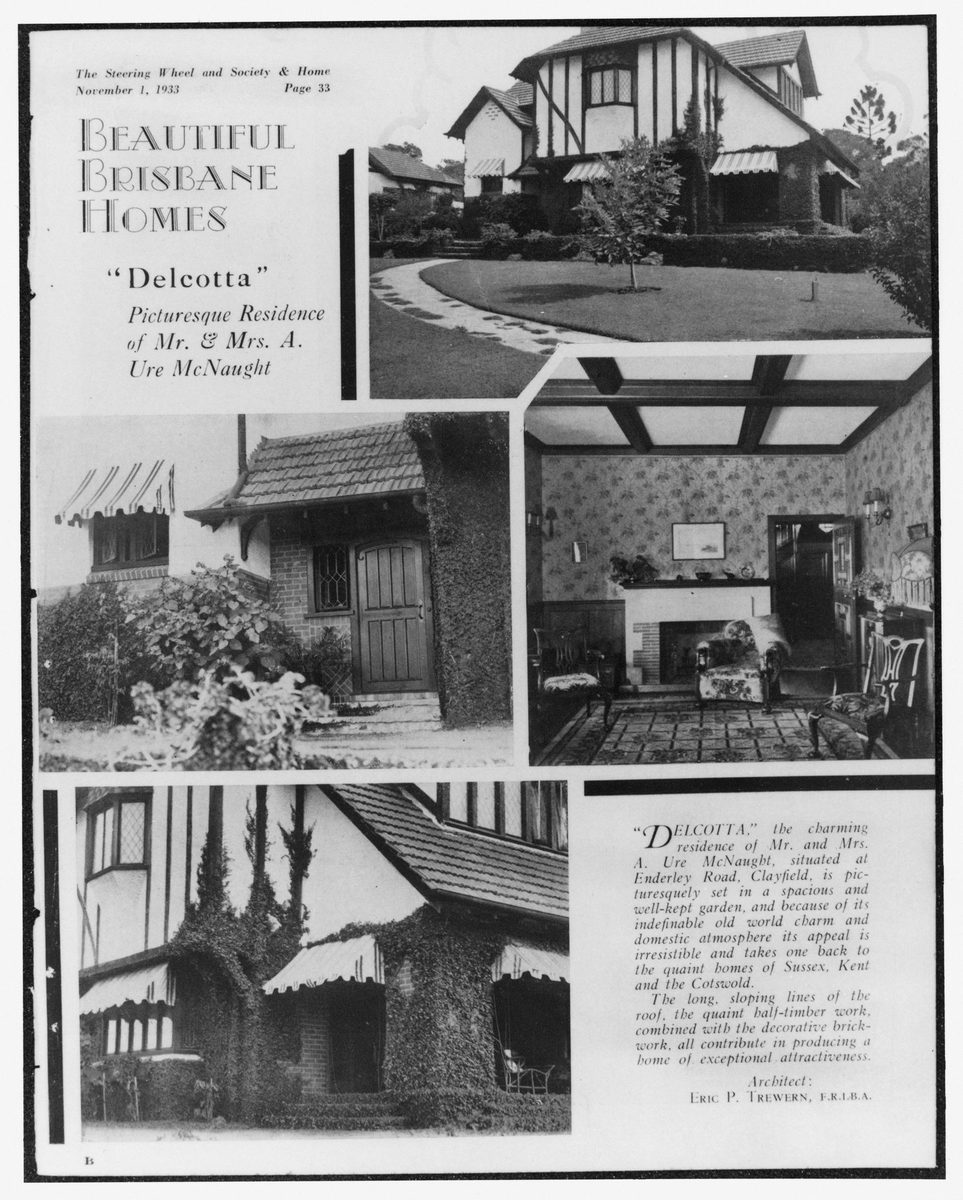 Charming residence of Mr and Mrs A. Ure McNaught, Enderley Road, Clayfield, 1933
