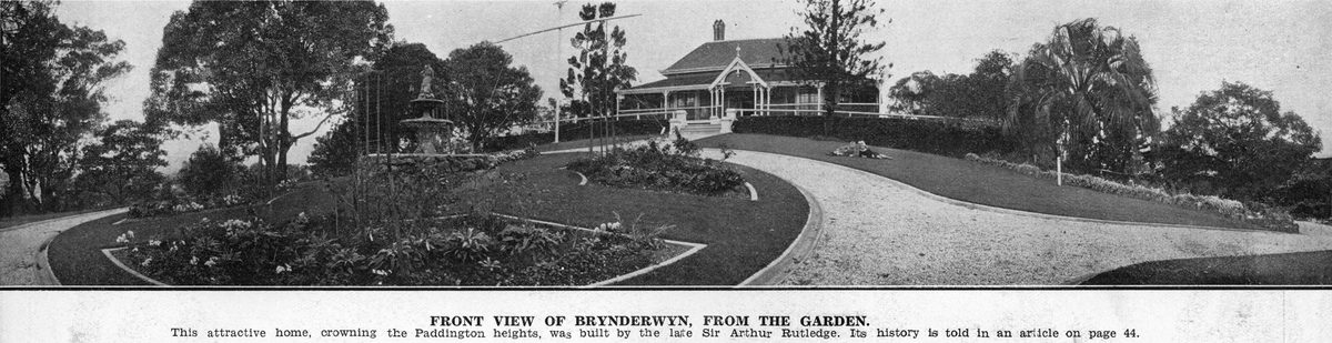 Front view of Garfield, now Brynderwyn, from the garden, at Paddington, 1931