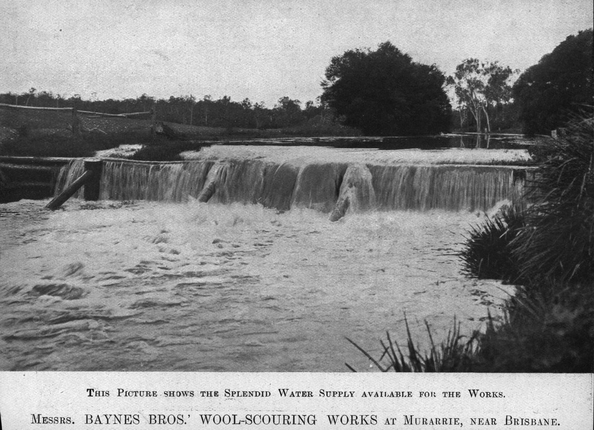 Water supply for Baynes Brothers' Wool Scouring Works at Murarrie, Brisbane, 1908