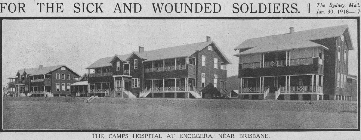 Camps Hospital for sick and wounded soldiers at Enoggera, Brisbane, 1918