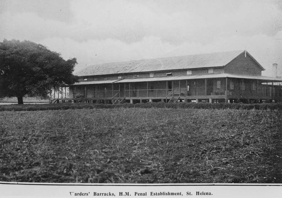 Warders' barracks on St. Helena, 1912