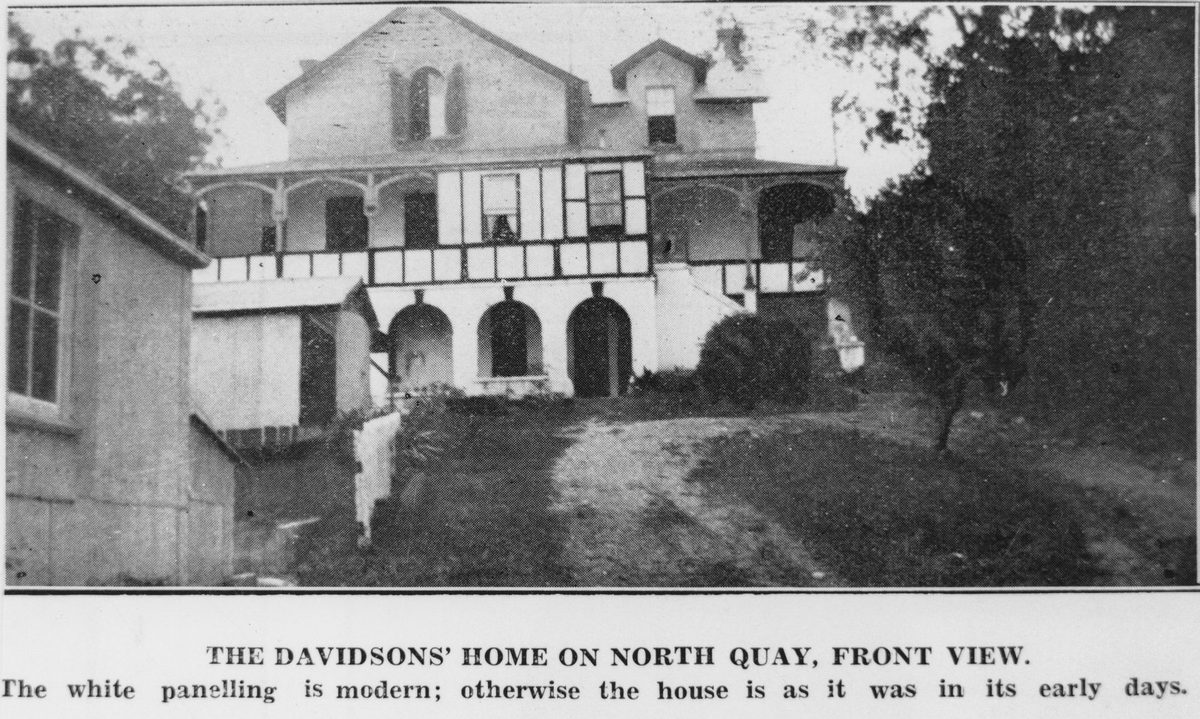 Front view of The Davidson's home on North Quay, Brisbane, 1931
