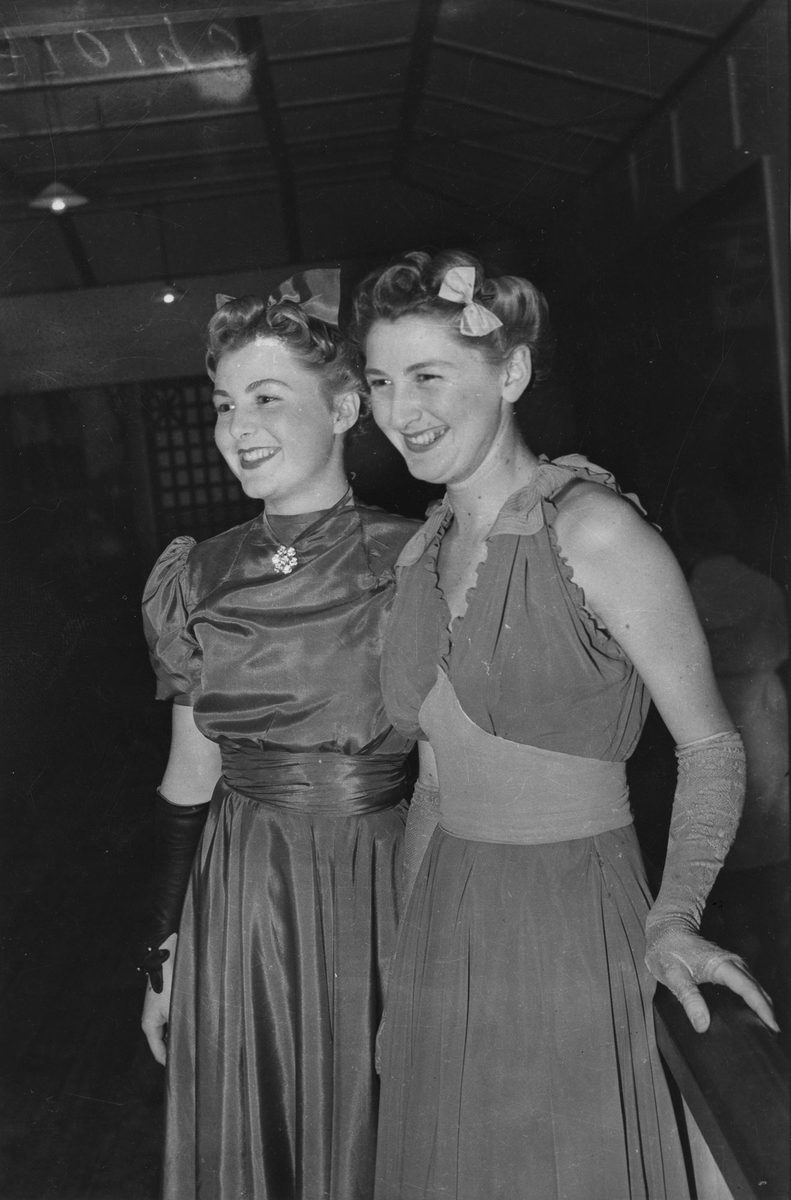 Misses Nell and Gwen McKay guests at the movie ball, held at the Trocadero, August 1940