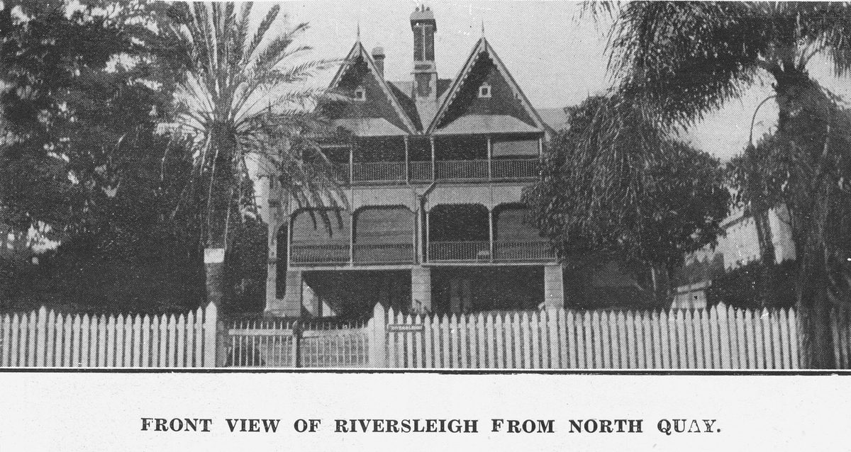 Front view of Riversleigh from North Quay, Brisbane, 1931