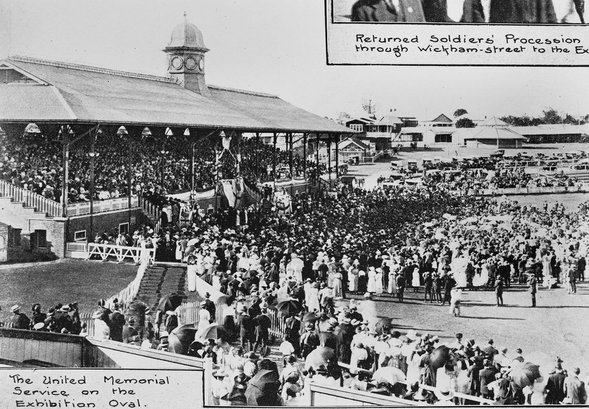 Anzac Day, the United Memorial Service on the Exhibition Oval, Brisbane, 1920