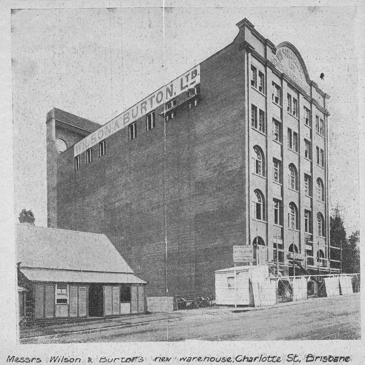 Wilson & Burton's new warehouse, Charlotte Street, Brisbane, 1913