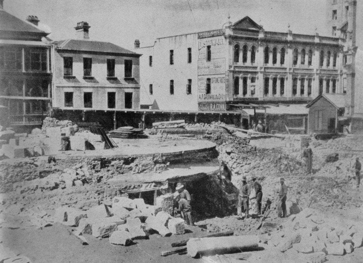 View of the demolished Queensland Government Tourist and Intelligence Bureau, George Street, Brisbane, 1923