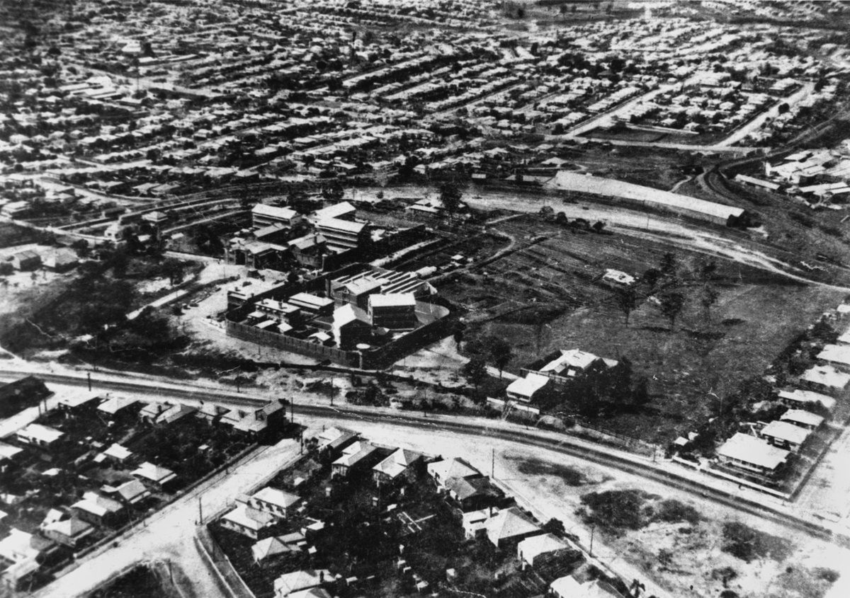 Aerial view of Boggo Road Gaol, Brisbane, 1929