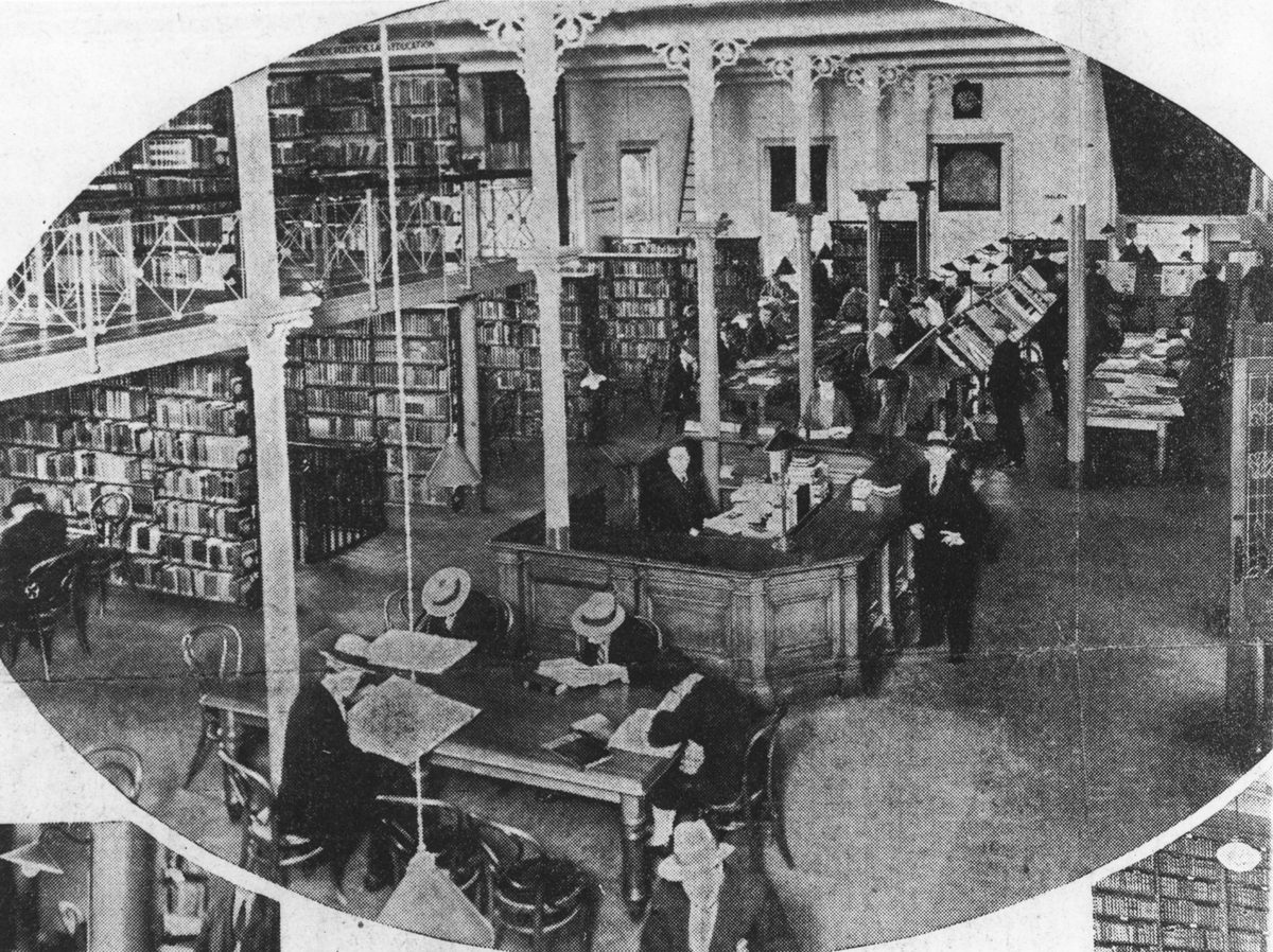 Reading room at the John Oxley Library, Brisbane, 1934