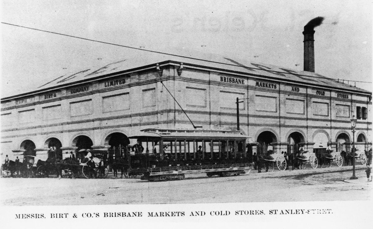 Birt and Co's Brisbane Markets on Stanley Street, South Brisbane, 1900