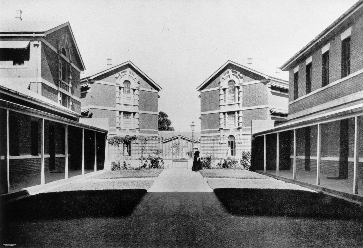 Quadrangle at the female division of Boggo Road Gaol, Brisbane, 1912