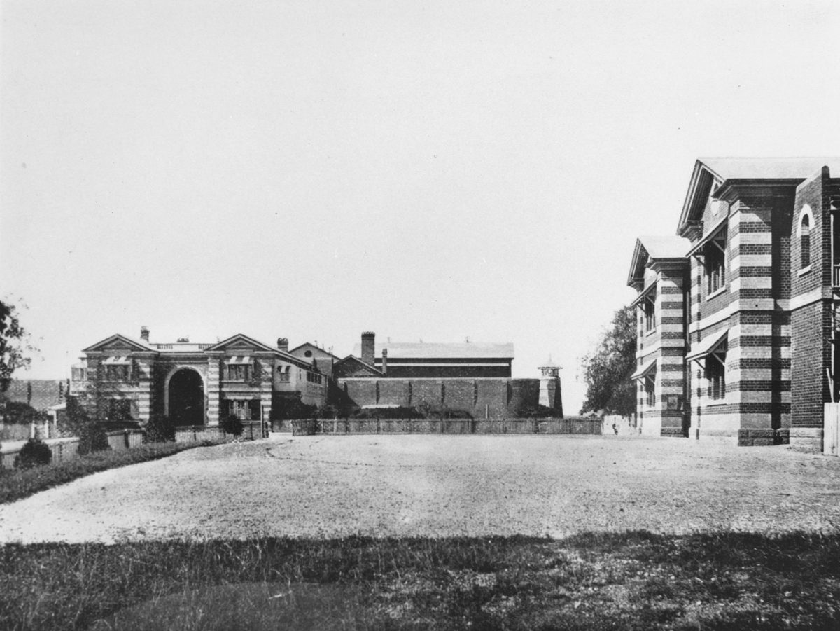 View of the male and female divisions of the H.M. Prison, Boggo Road Gaol, Brisbane, 1912