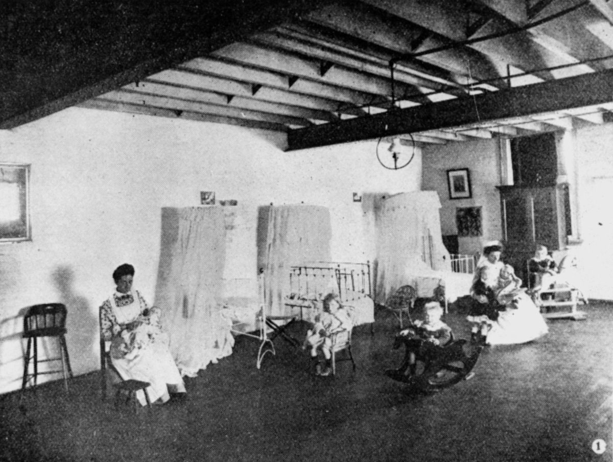 Interior view of the Brisbane Institute of Social Service, 1907