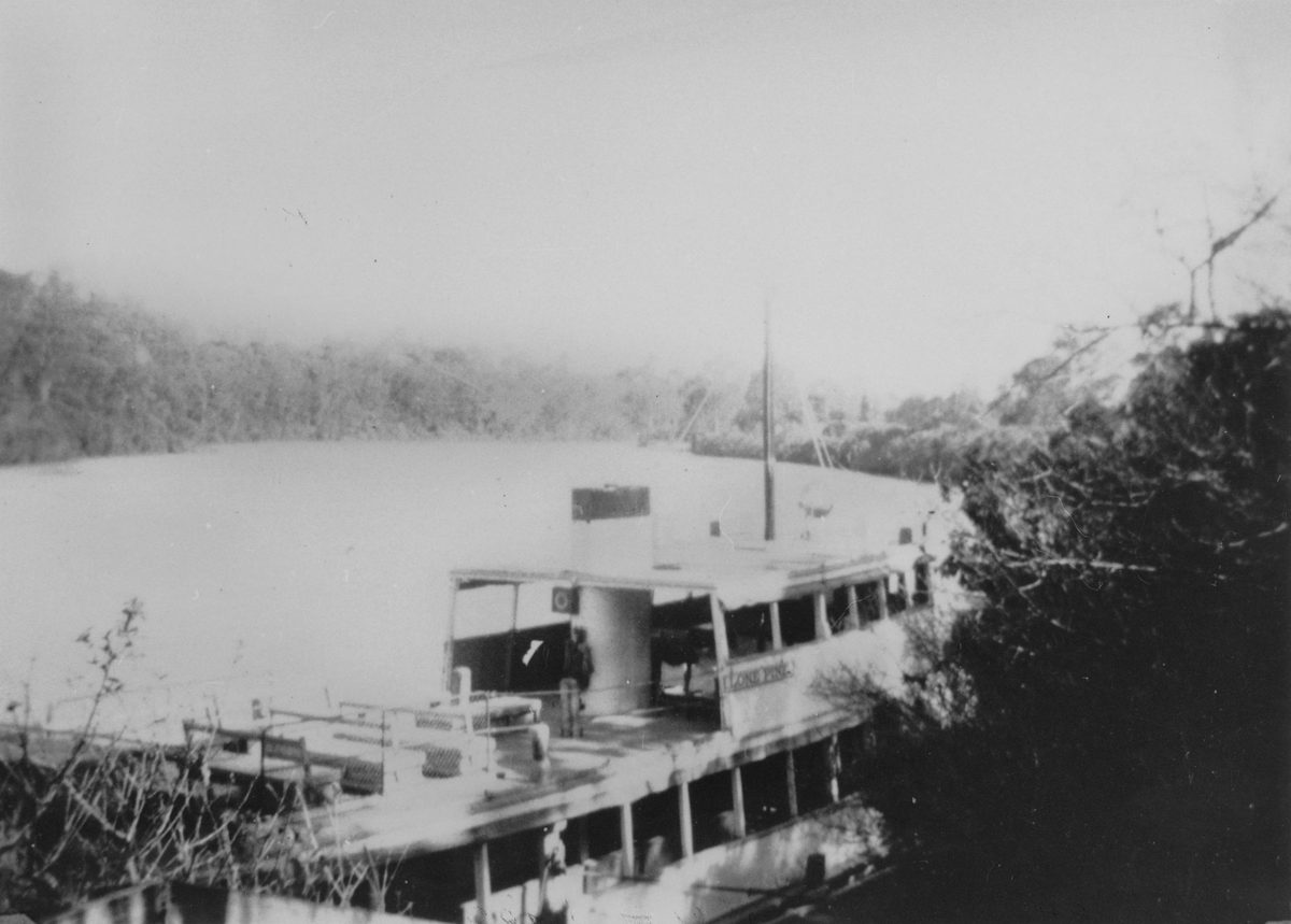 Mirimar cruise boat moored at Lone Pine Sanctuary, Brisbane, 1951