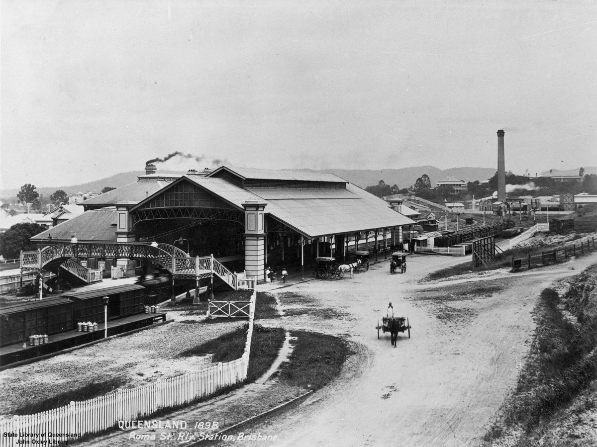 Roma Street Railway Station, Brisbane, 1898