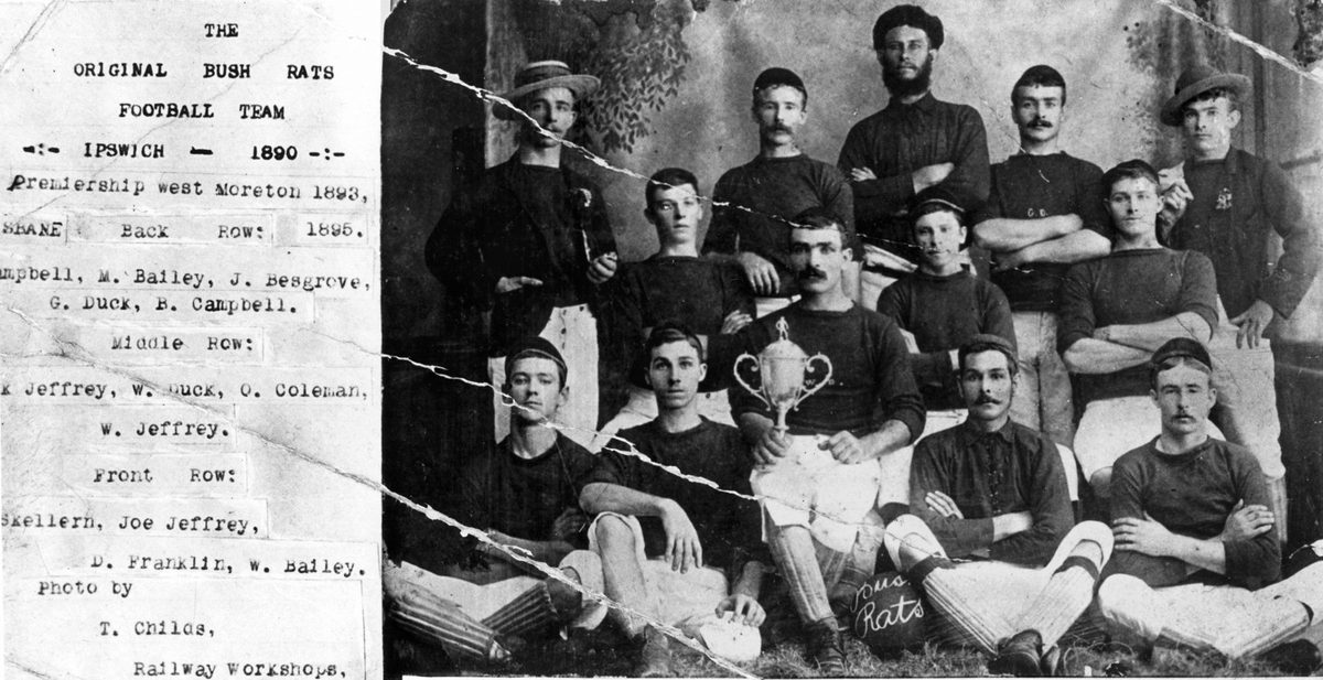 Original Bush Rats Football Team, Ipswich, 1890