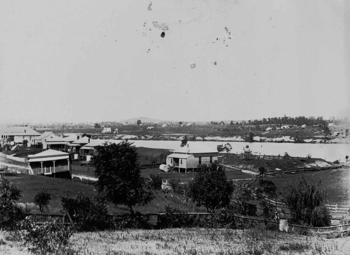 Suburb of West End after the 1893 Brisbane flood