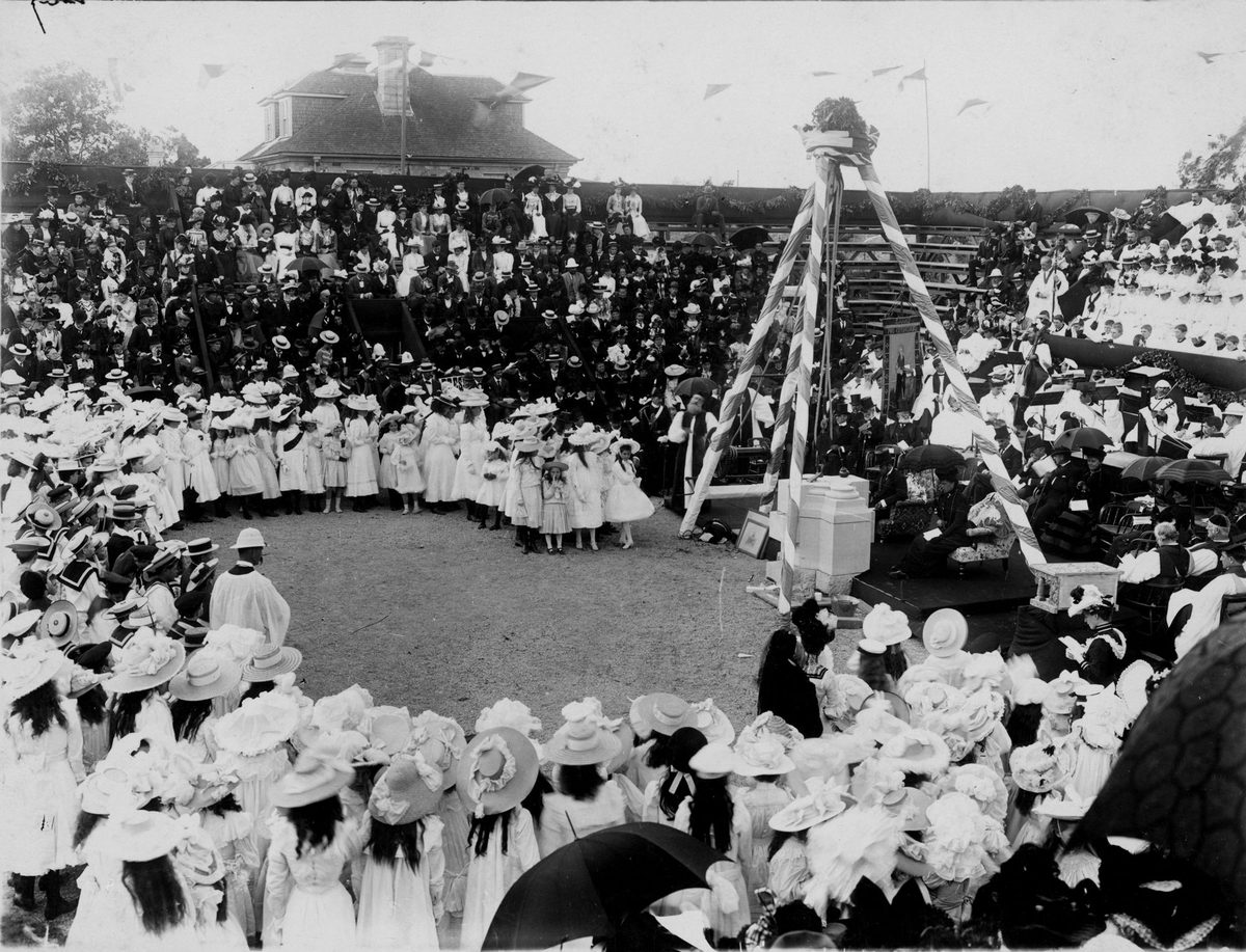 Laying the foundation stone at St John's Cathedral, Brisbane, Queensland, 1901