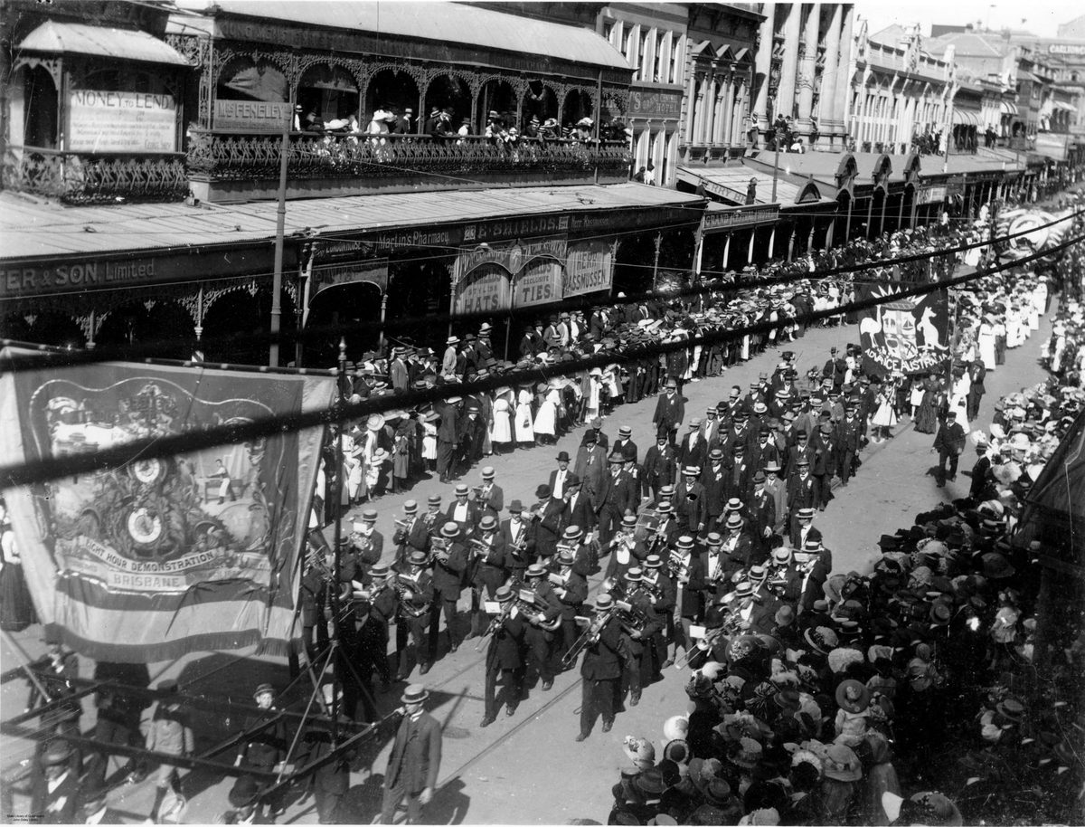 Eight Hour Day demonstration, Brisbane, 1908