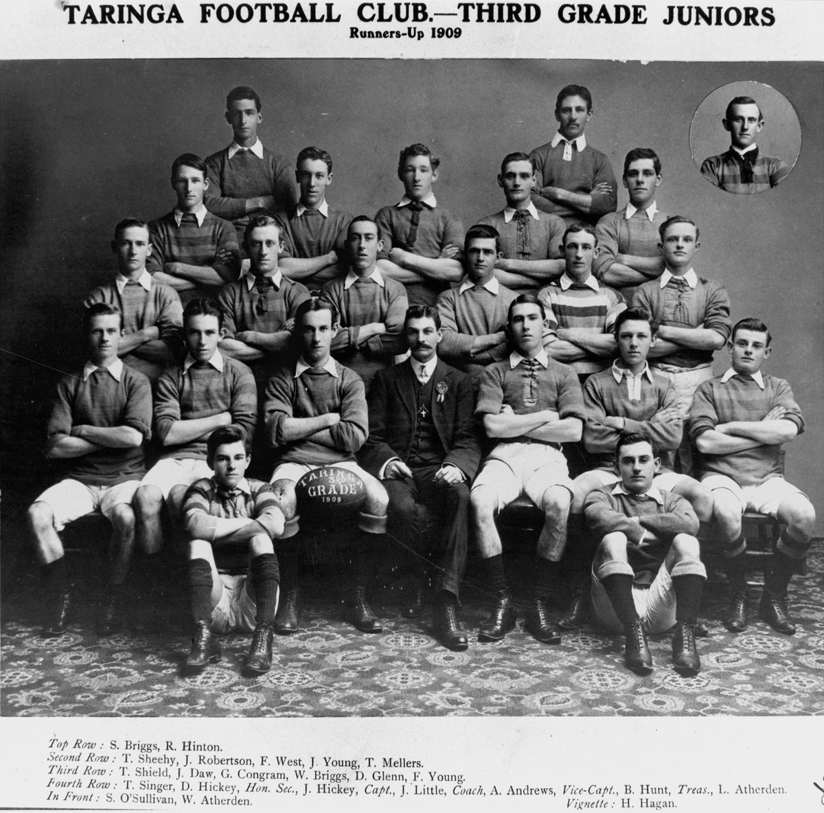 Taringa Football Club - Third Grade Juniors, Runners-Up, 1909