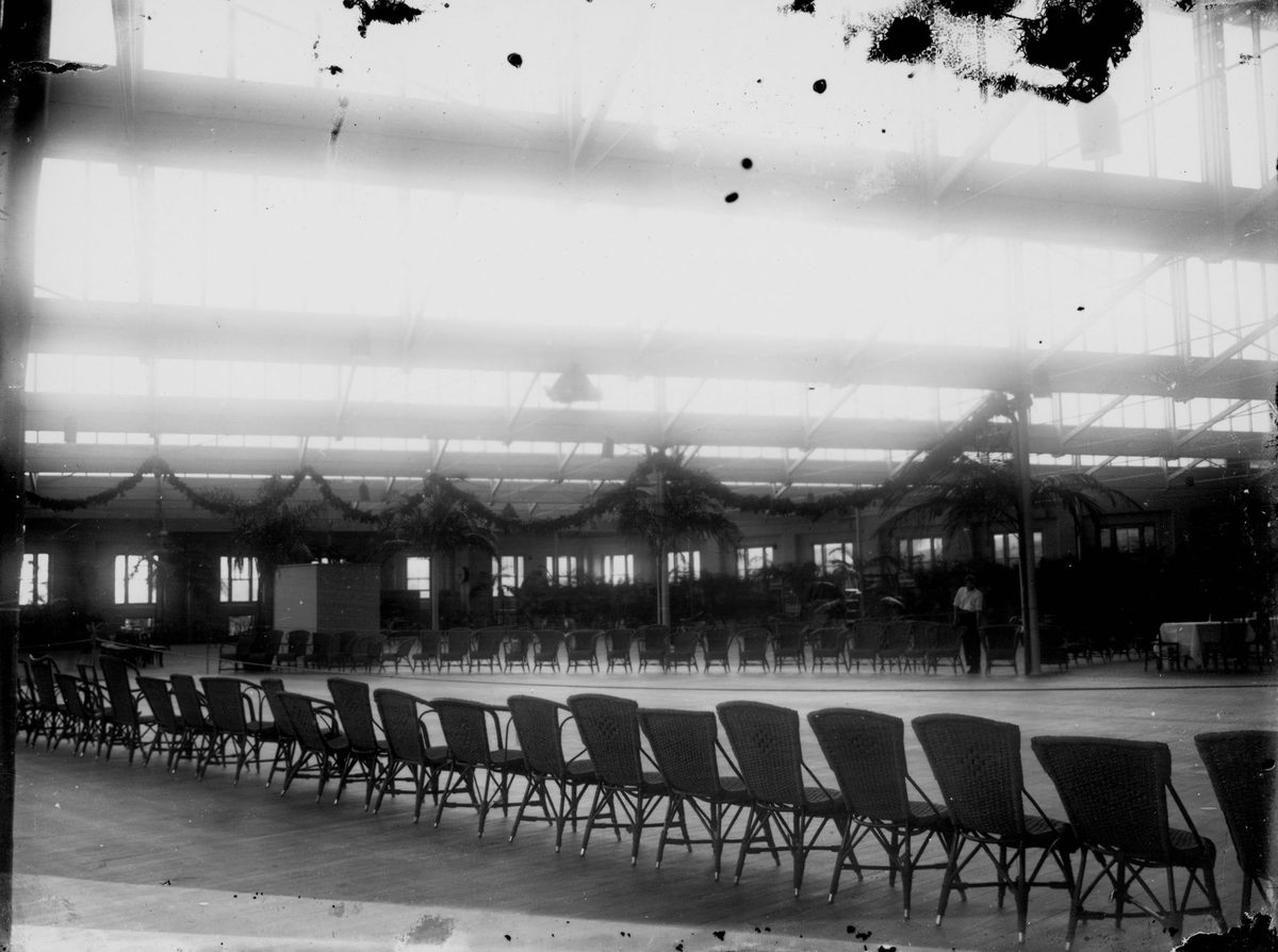 Woolstore at New Farm, converted into a ballroom for the Vice-regal ball held in honour of the Duke and Duchess of York, April 1927