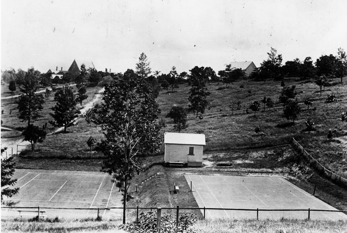 View of the Brisbane Tennis Ground, 1893