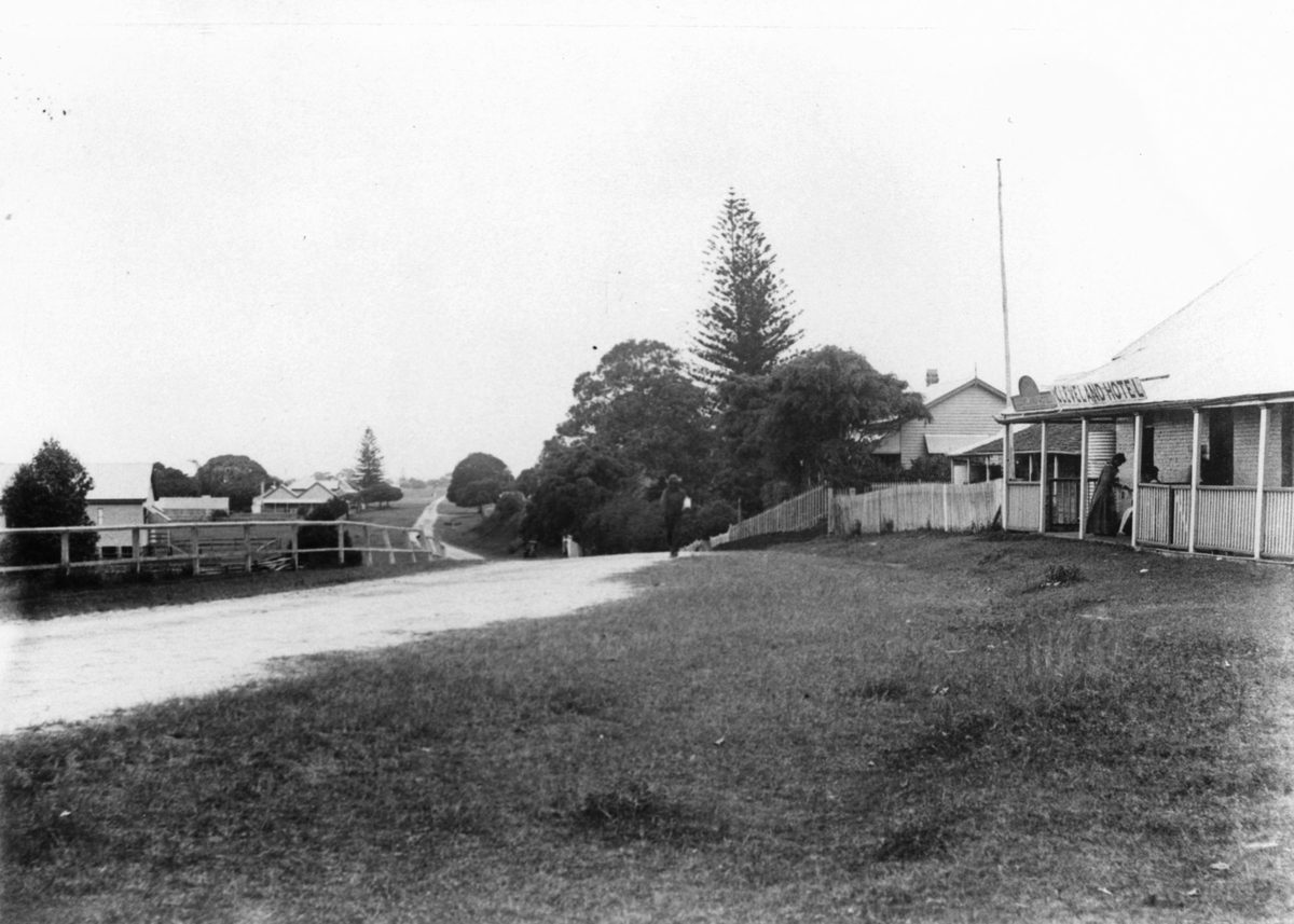 Looking down the road from the Cleveland Hotel, 1906