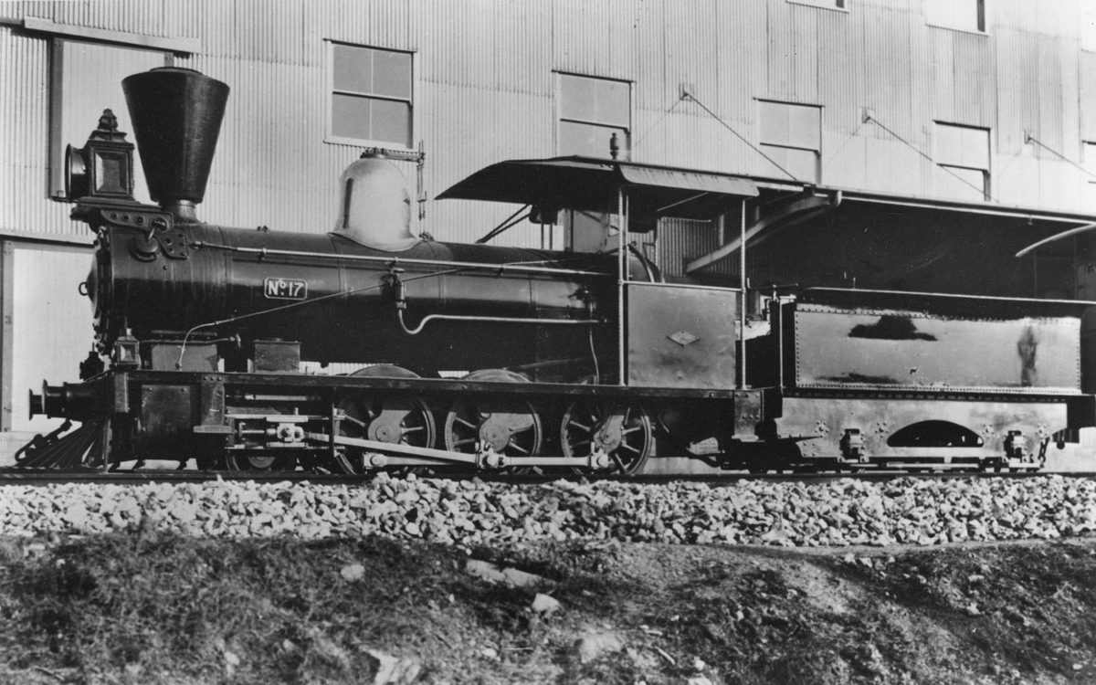 B12 Locomotive no. 17 on display at Roma Street, Brisbane, 1914
