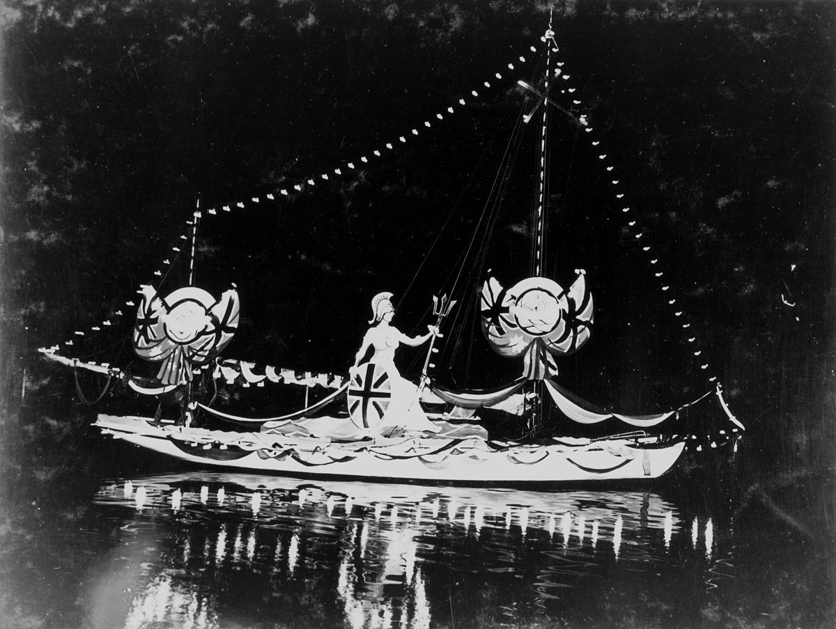 Yacht decorated for the Royal Visit in 1927