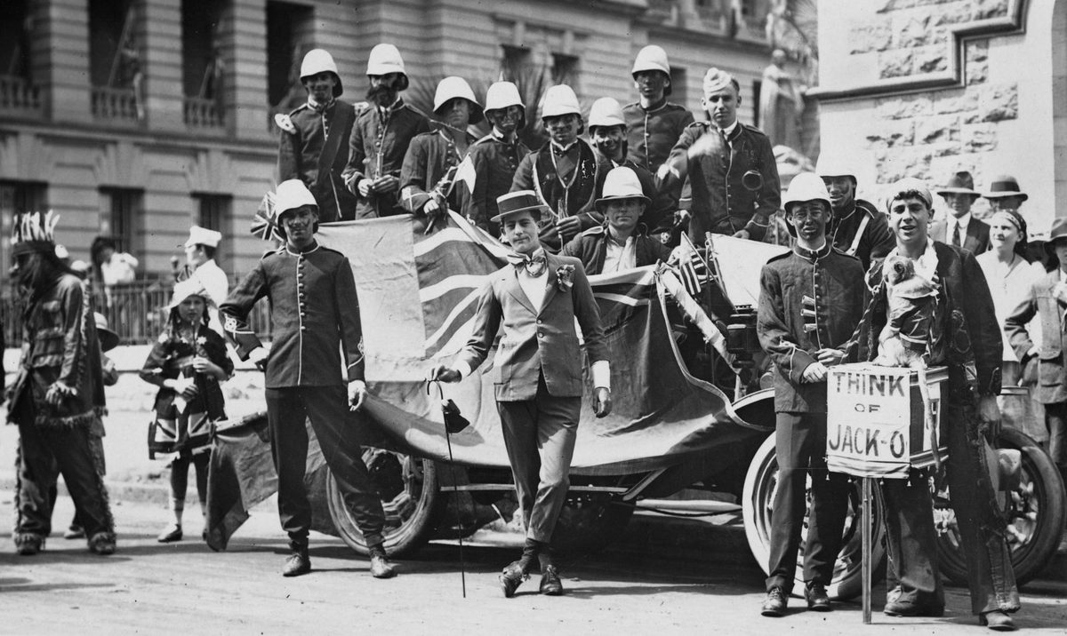 Peace Celebration Day float in Brisbane, 1918