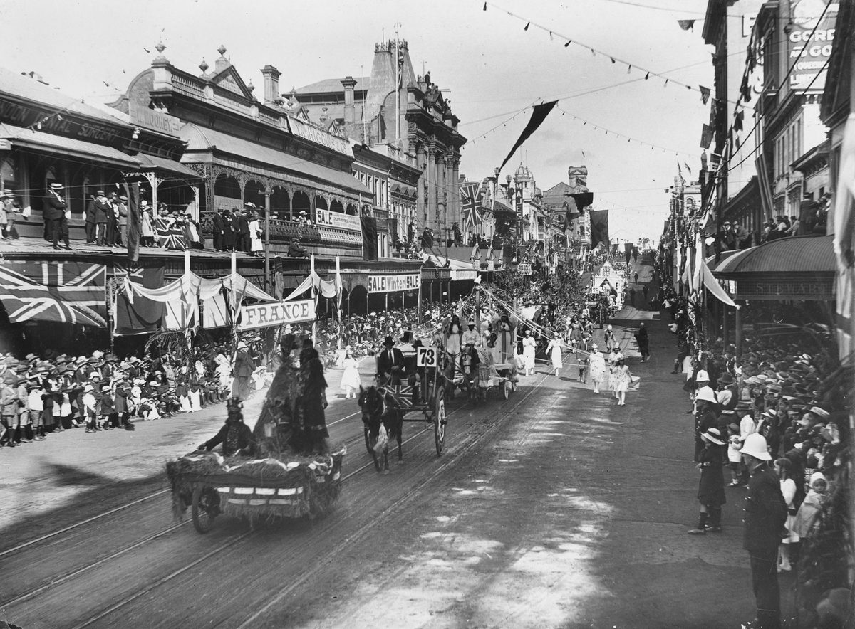Peace Day procession, Brisbane, 1919