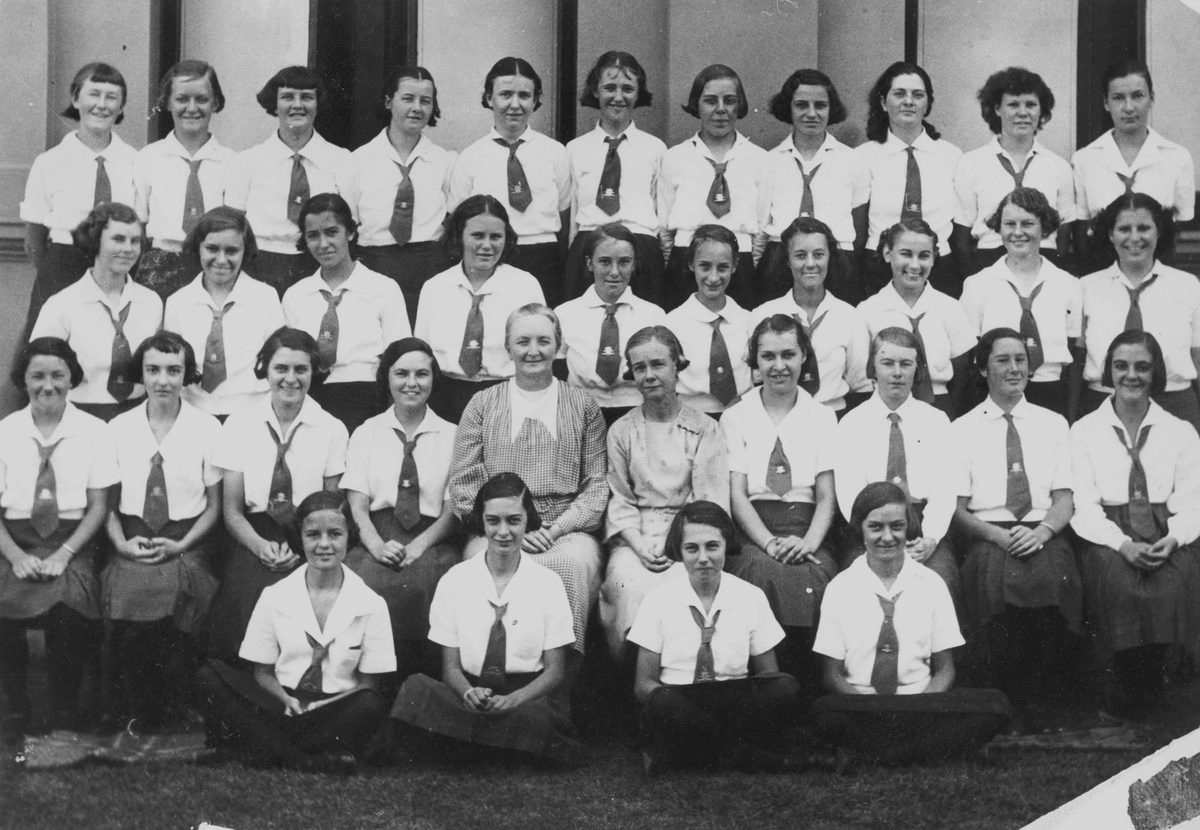 Class photograph of Brisbane Girls Grammar School students, 1936
