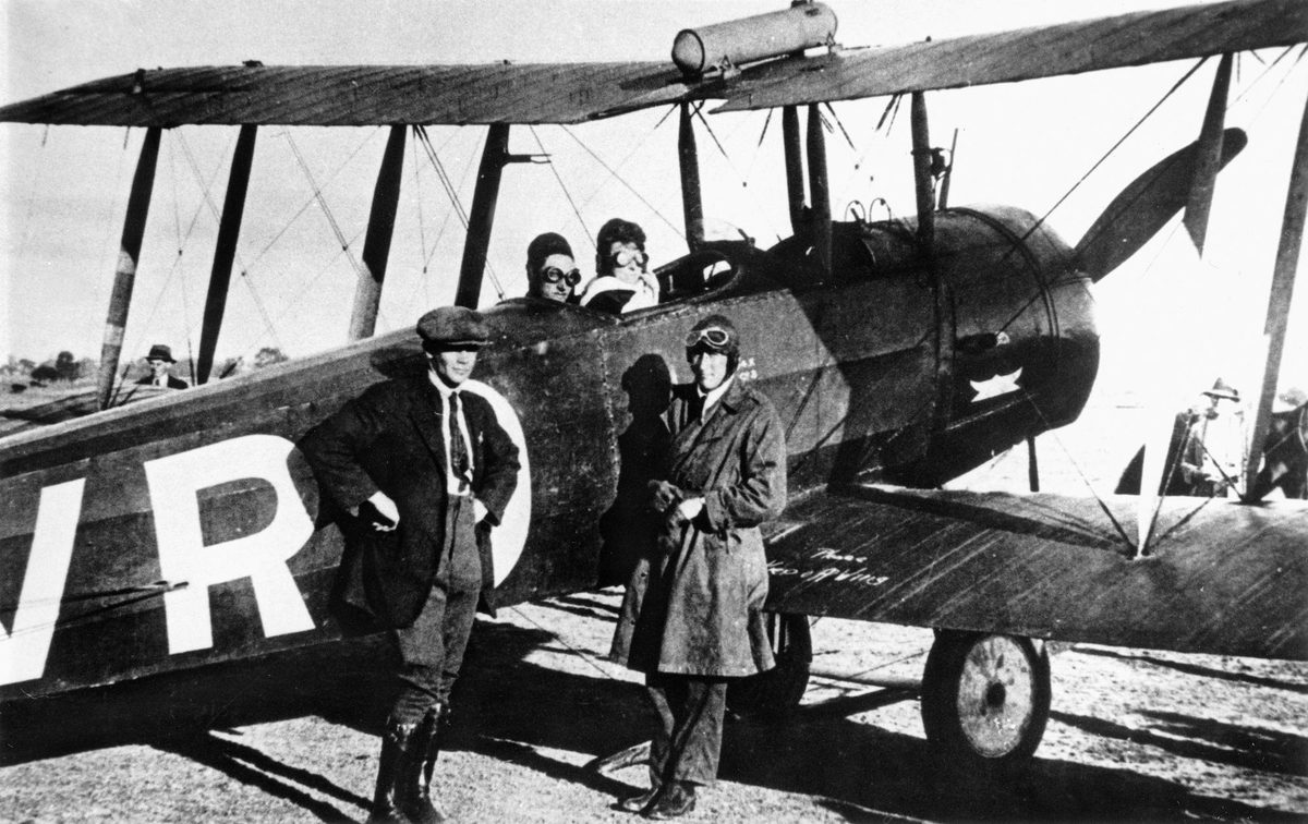 Avro aeroplane which was used for joy flights at Windsor, Brisbane, 1920