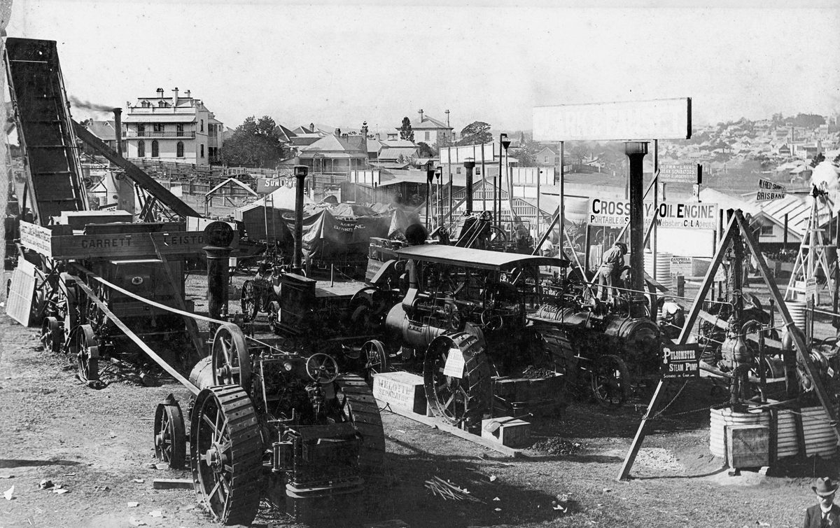 Clark & Fauset's machinery display at the Brisbane Exhibition, 1904