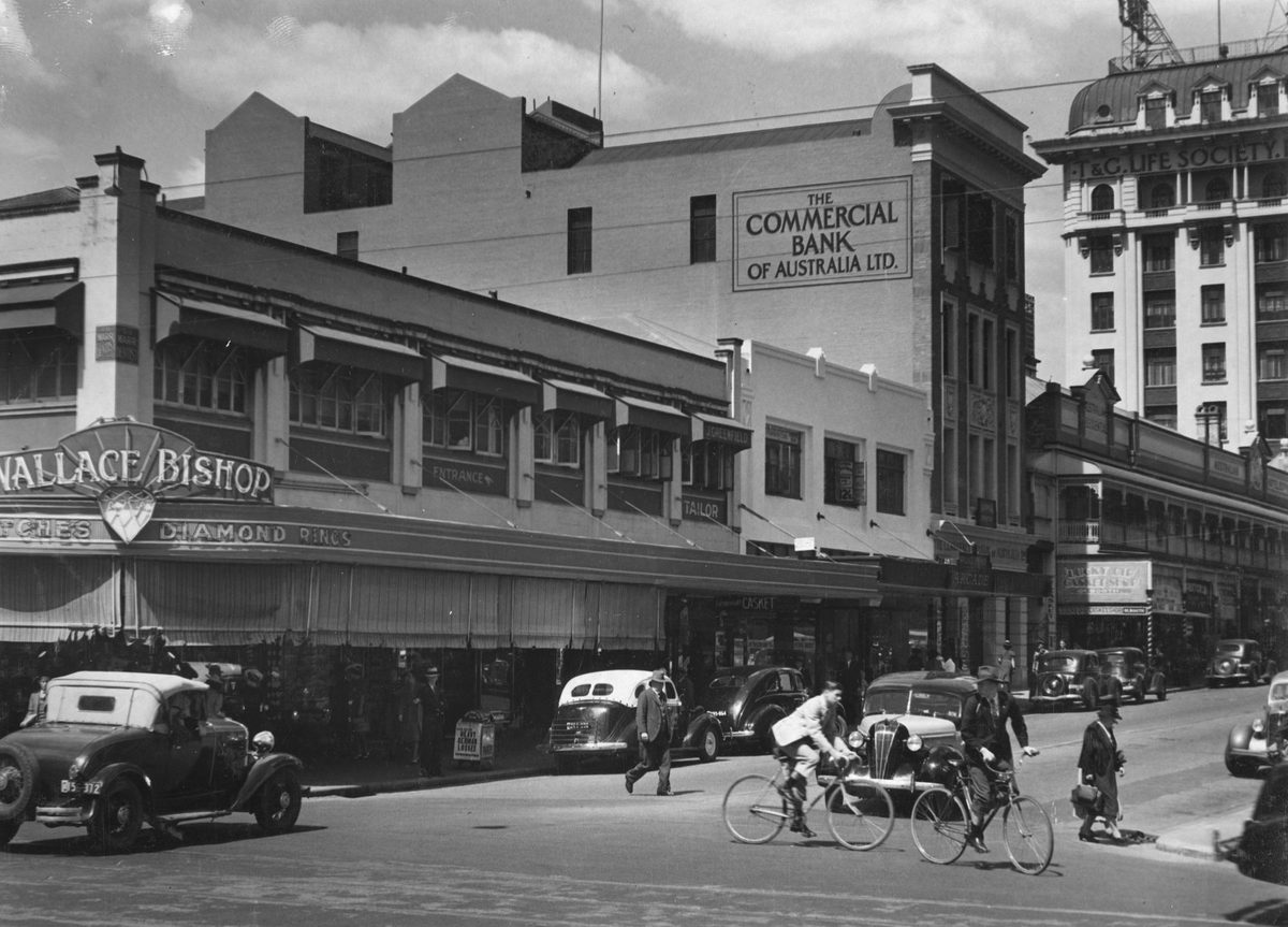 Wallace Bishop jewellery store on the corner of Albert and Queen Streets, Brisbane